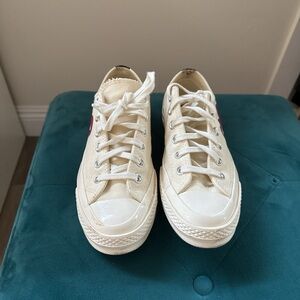 Cream Canvas Sneakers
